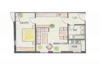 Bild (0205a3a738cd087af2208921e09e21ad): 2-Raum-Wohnung mit Balkon und Personenaufzug