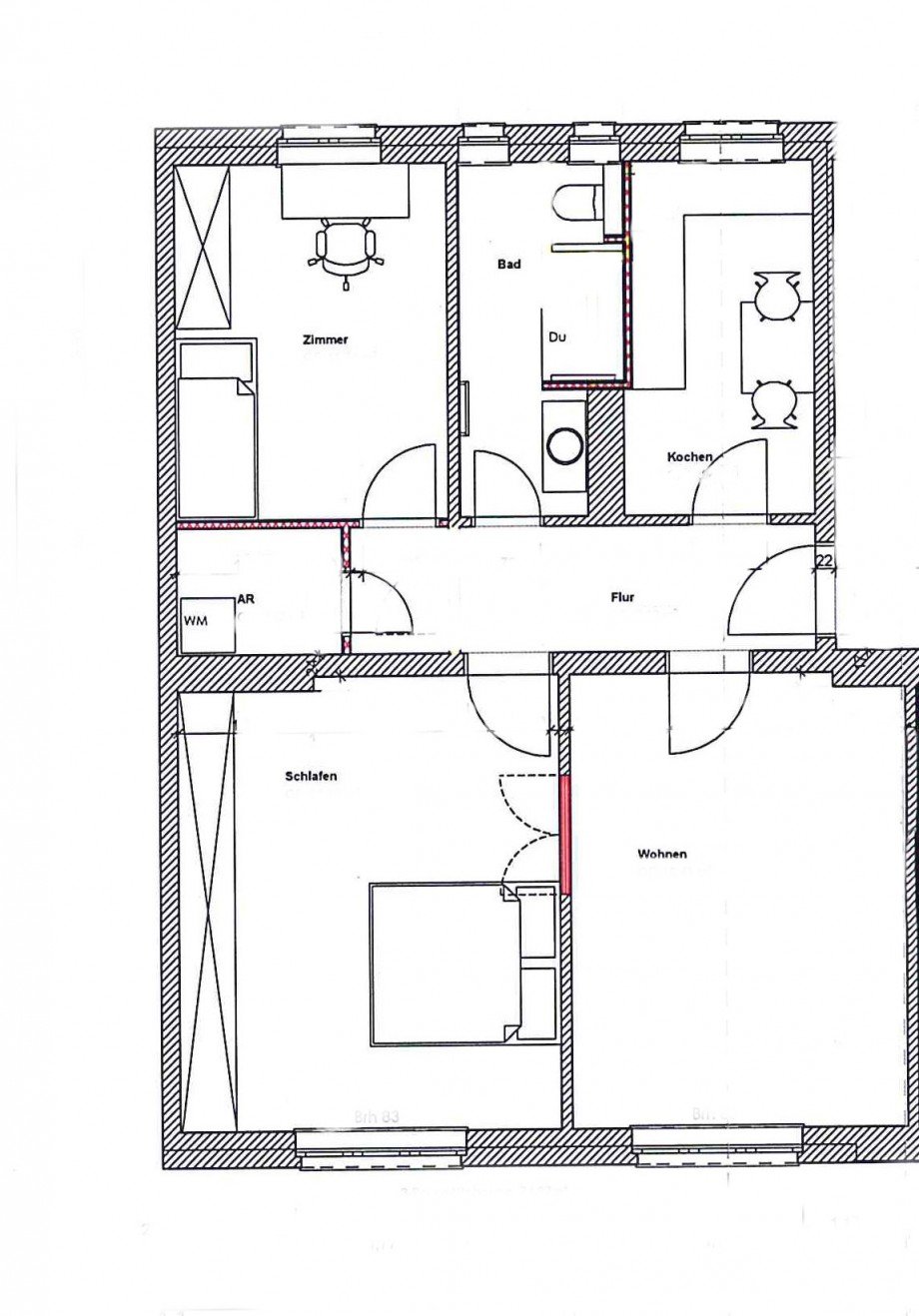 Zep2 2 OG links 3 R Etagenwohnung Lutherstadt Wittenberg