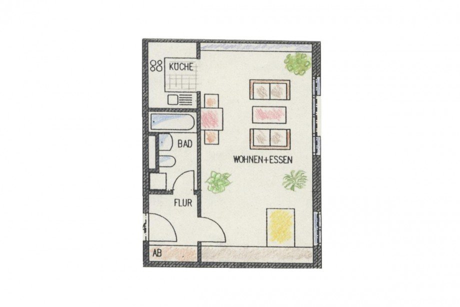 Grundriss SCW W14 Etagenwohnung Lutherstadt Wittenberg
