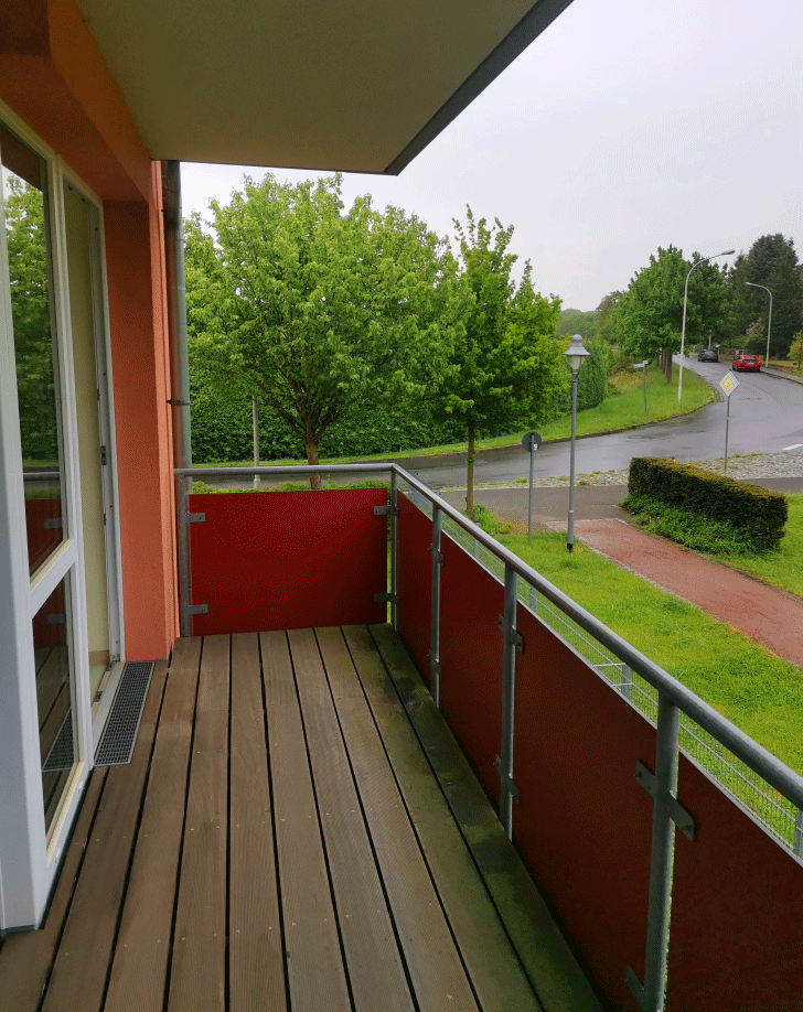 Ansicht Balkon Etagenwohnung Bad Schmiedeberg