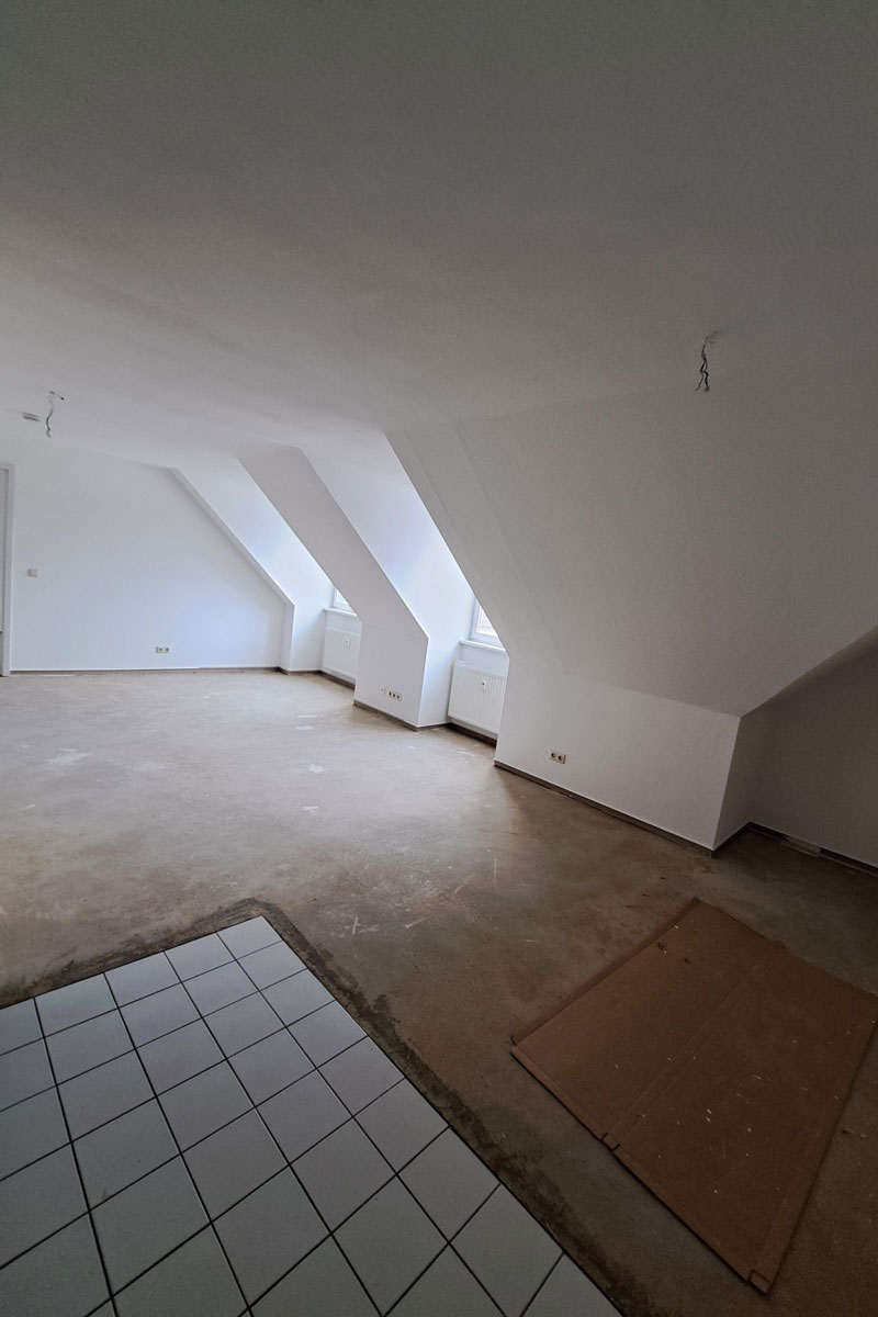 Wohnzimmer Dachgeschosswohnung Lutherstadt Wittenberg