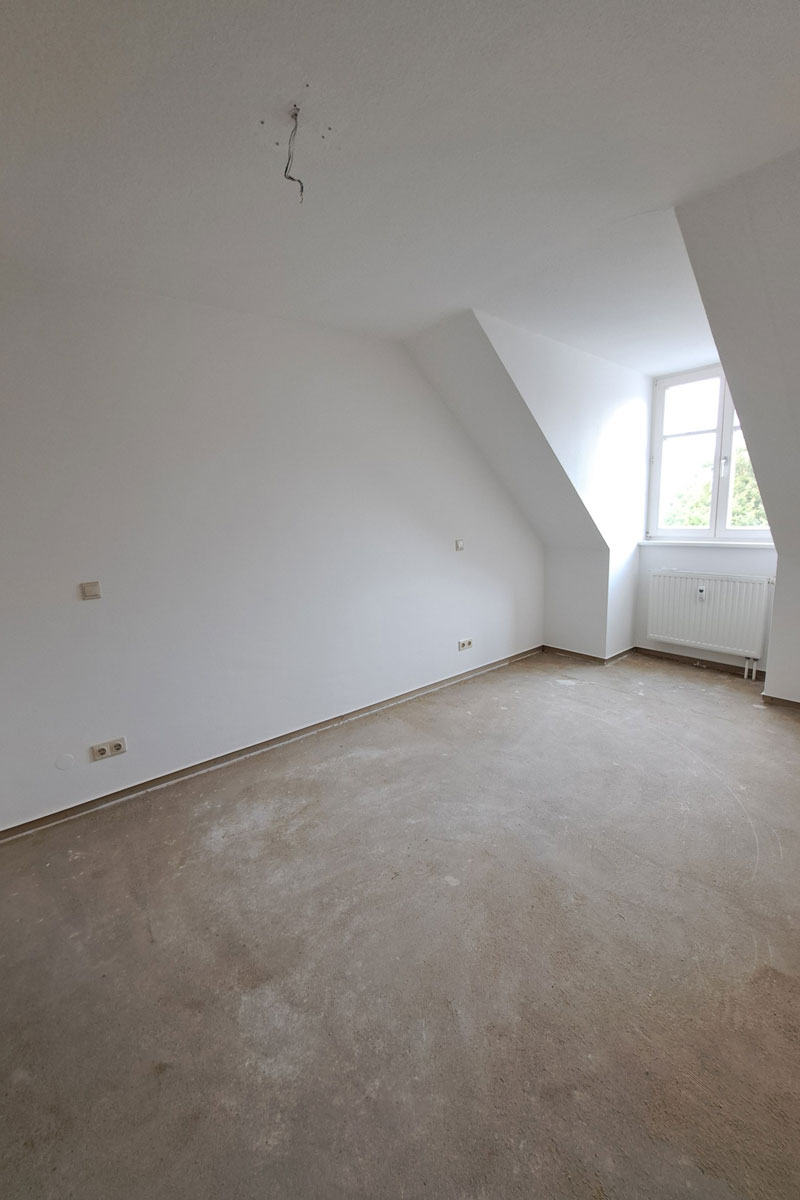 Schlafzimmer Dachgeschosswohnung Lutherstadt Wittenberg