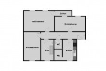 Bosse14 W6 GR Sanierte 3-Raum-Wohnung mit Balkon