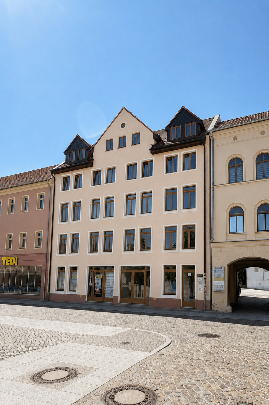 Fassade (KI unterst�tzt) Wohn- / Gesch�ftshaus Lutherstadt Wittenberg