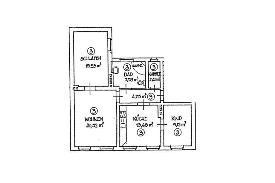 Mar2 W3 GR Etagenwohnung Lutherstadt Wittenberg
