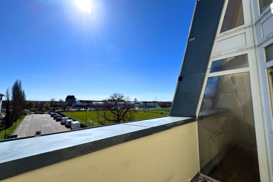 Aussicht Balkon Maisonettewohnung Lutherstadt Wittenberg