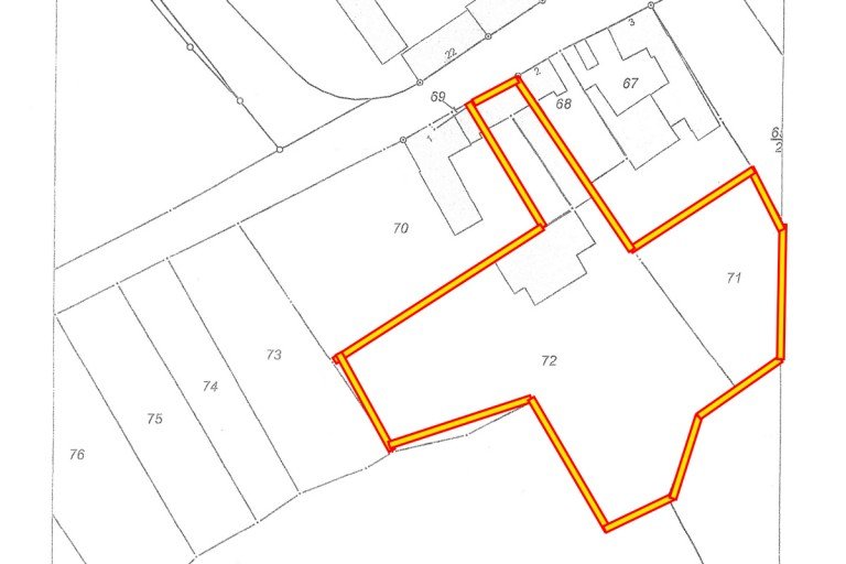Flurkarte geteiltes Grundst�ck.jpg 2 Lutherstadt Wittenberg Grundst�ck Baugrundst�ck in Schmilkendorf zu ver�u�ern