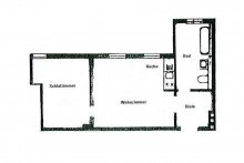 L15 W13 GR Sanierte 2-Raum-Wohnung mit EBK im Altbau
