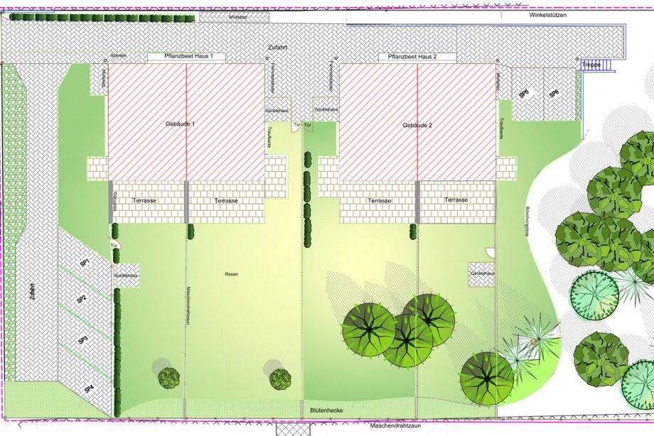 �berplanung Au�enanlagen Sowade Ausf�hrungsplan zur AB v.09 Doppelhaush�lfte Lutherstadt Wittenberg